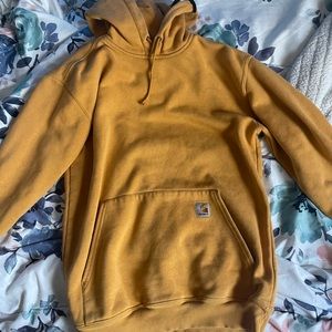 old carhartt hoodie, golden yellow